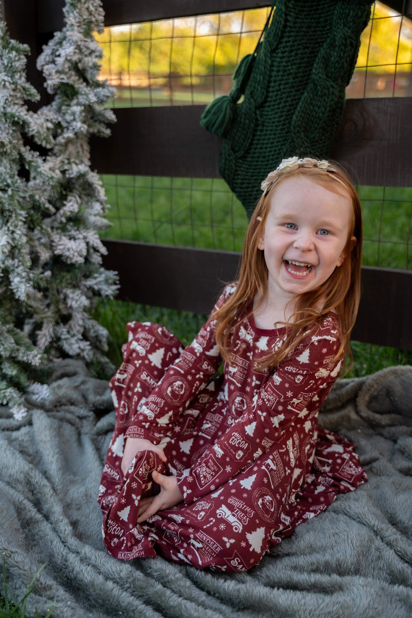 Vintage Christmas Twirl Dress