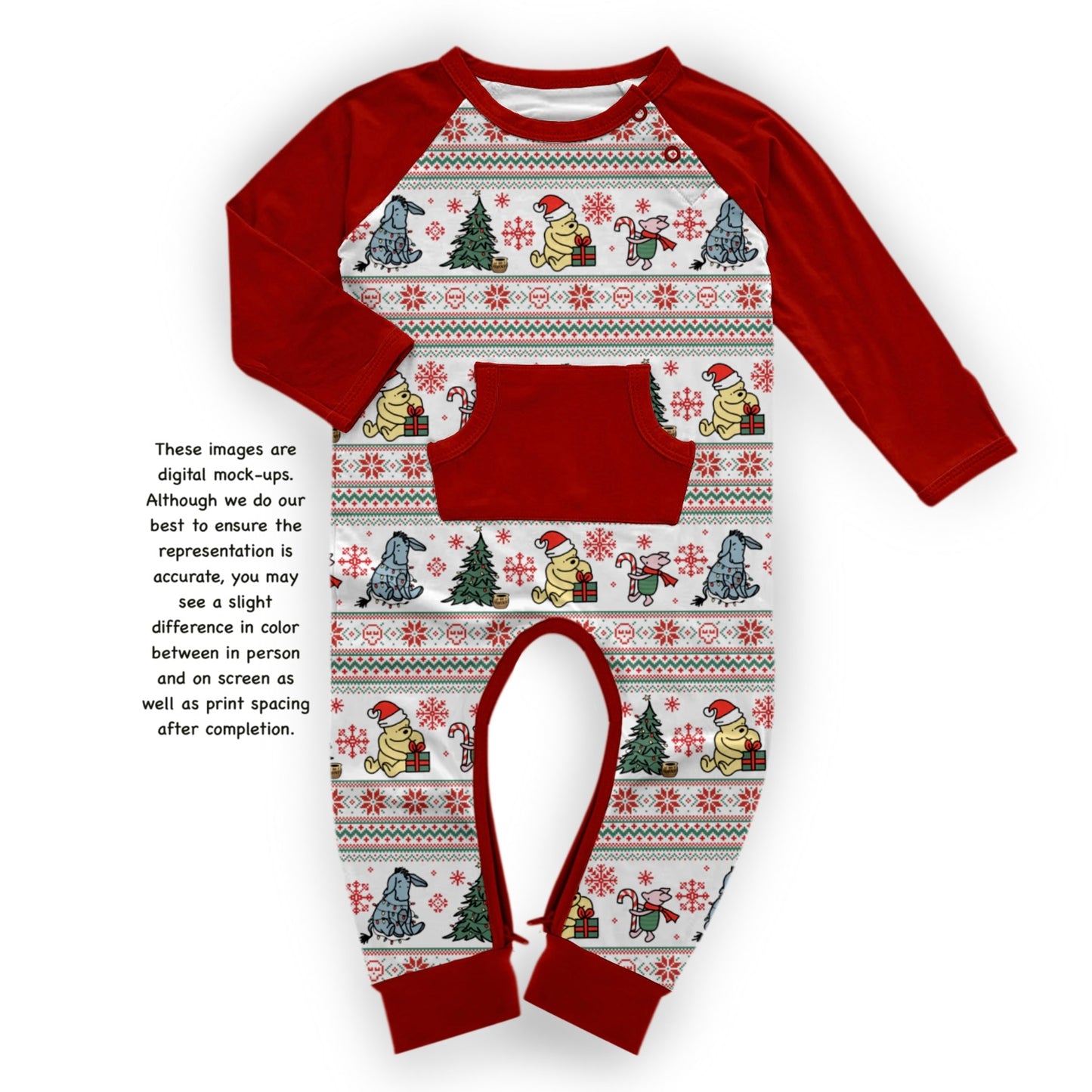 Hundred Acre Christmas Pocket Romper *PRESALE*