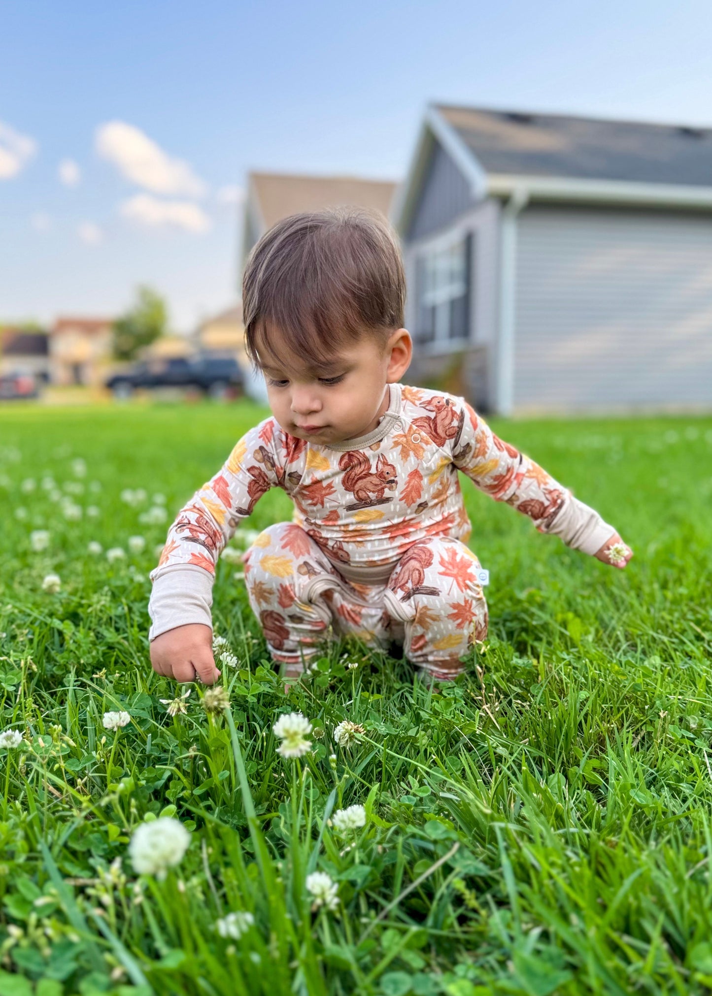 Acorn Trails Pocket Romper