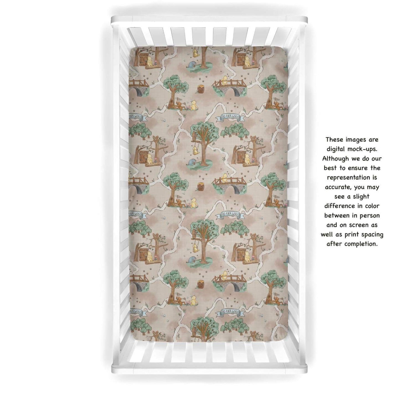 100 Aker Wood Crib Sheet